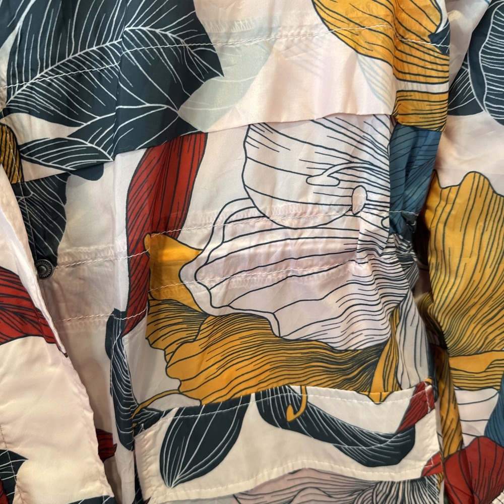 Windbreaker Jacket ANATOMIE Printed Ramona  In Secret Garden Sz M Retired Print - Picture 2 of 4